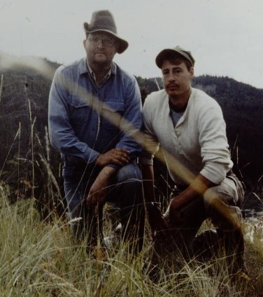 Image of Ted and friend in Yukon River in 1981